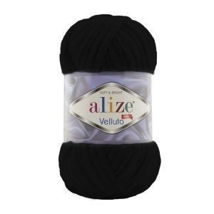 Alize Velluto Chenille Shade 60 Black