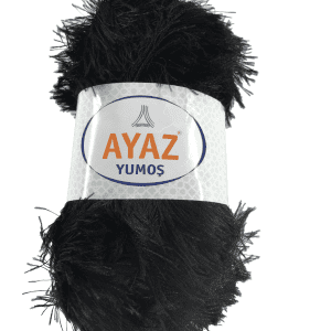 Ayaz Eyelash Yarn 100g Shade 1217 Black