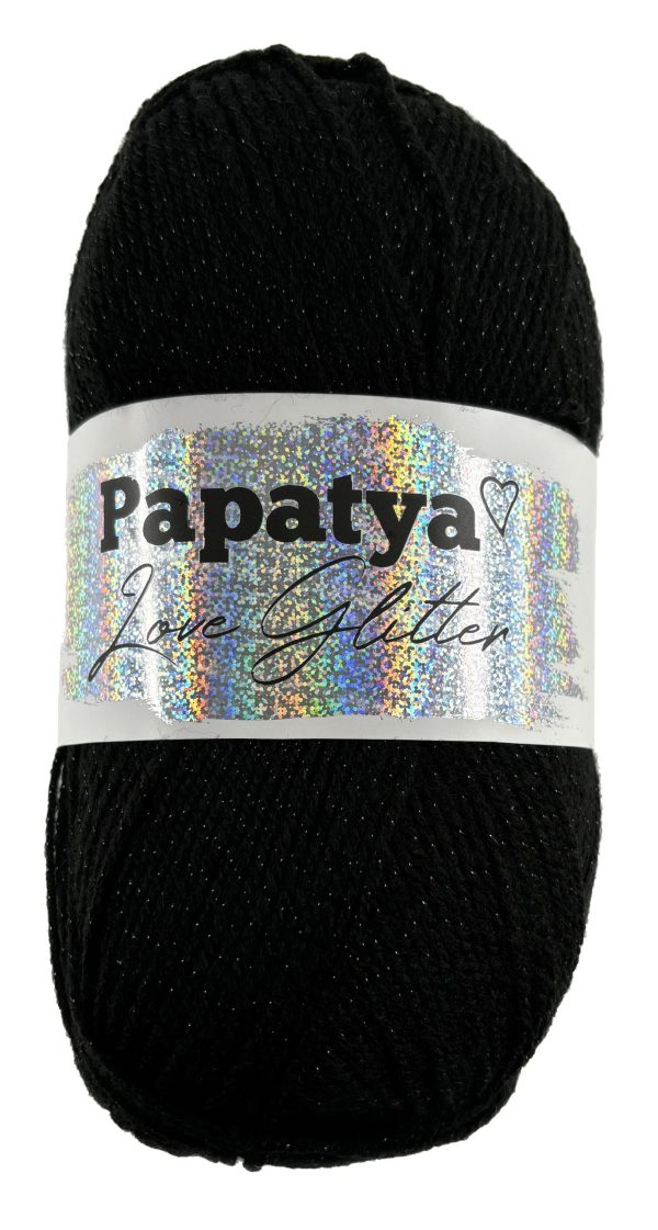 Papatya Love DK With Glitter Shade 2001 Black/Black Glitter