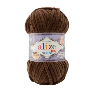 Alize Velluto Chenille Shade 493 Brown