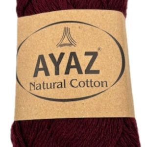 Craft Yarn 10% Recycled Cotton/90% Acrylic 100g Aran Weight Shade 1999 Dark Maroon