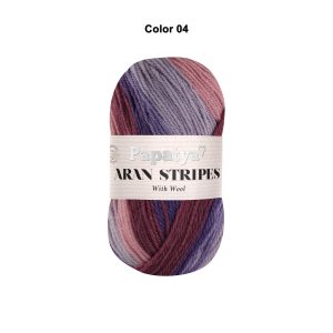 Papatya Aran Stripes With Wool Shade 04
