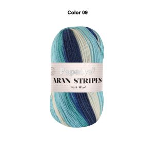 Papatya Aran Stripes With Wool Shade 09