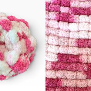 James C Brett Munchkin Pom Pom 200g Shade MK09 Milk Shake